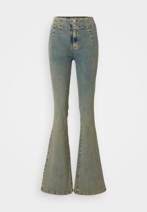 ONLY Tall ONLHUSH CORSAGE - Flared Jeans - dark-blue denim