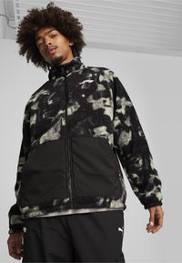 Puma F1 STATEMENT - REVERSIBLE - Fleecejakke - puma black aop
