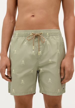 Scalpers SKULL - Badeshorts - light khaki