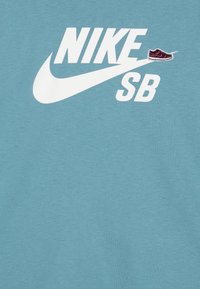Nike SB TEE LOGO UNISEX - Potiskana majica - denim turquoise