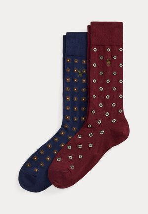 Polo Ralph Lauren, FOULARD-MOTIF TROUSER SOCK 2 PACK - Chaussettes - blue/bordeaux