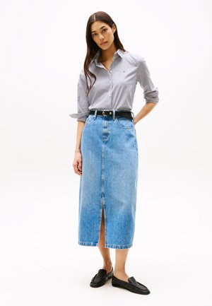 Tommy Hilfiger MIDI STRAIGHT - Jeansskjørt - blue denim
