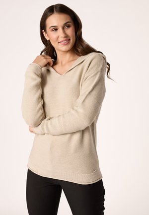 Mikina s kapucňou - beige