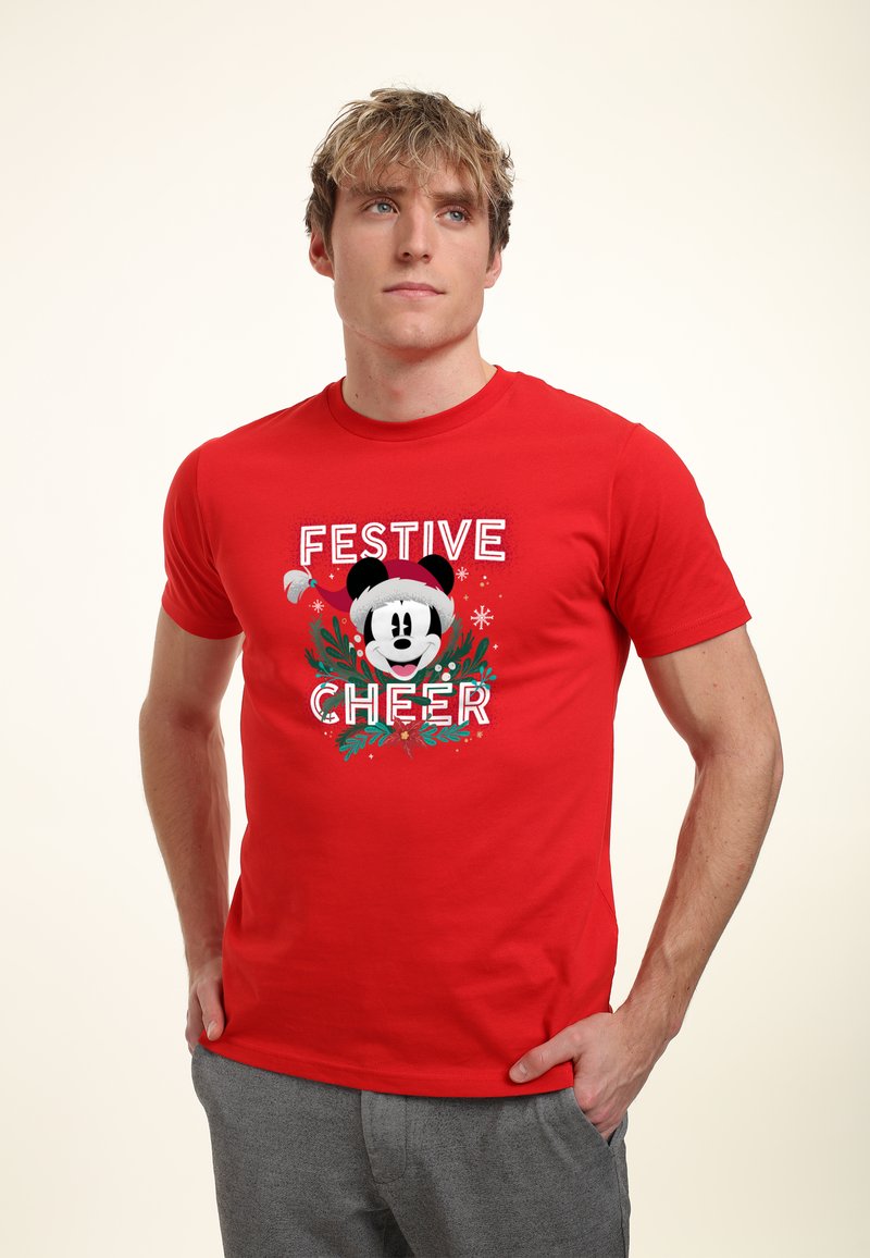 Henry Tiger MICKEY & FRIENDS FESTIVE CHEER - Camiseta estampada - red