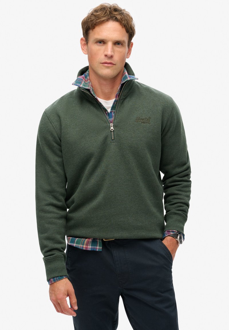 Superdry & Co ESSENTIAL LOGO - Sudadera - deep forest green marl