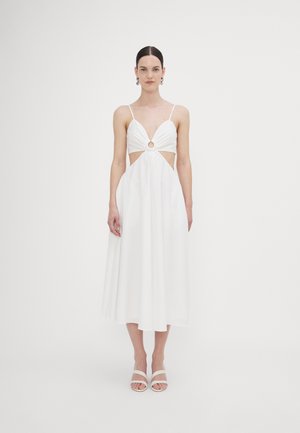 CUT OUT RING DRESS - Day dress - white