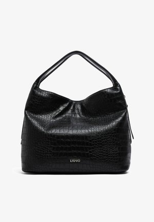 LIU JO, LIU JO LARGE CROC-EFFECT TOTE BAG - Veľká kabelka - black