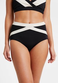 Seafolly - POPBLOCK HIGH WAISTED PANT - Bikinibroekje - black Miniatuurafbeelding 1