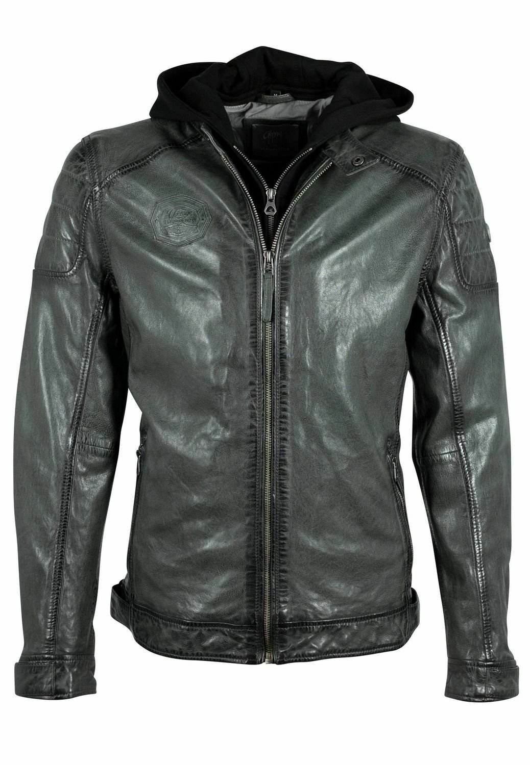 Gipsy by Mauritius MNEMEI Lederjacke dark green/dunkelgrün