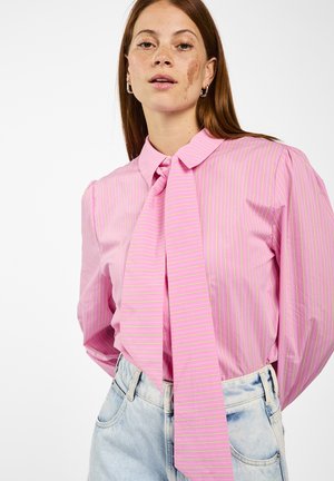 FENNE STRIPE - Button-down blouse - begonia pink