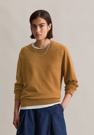 LONGSLEEVE RAGLAN - Pullover - medium brown melange