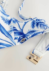 SHAPING PADDED - Bikiniöverdel - white blue floral