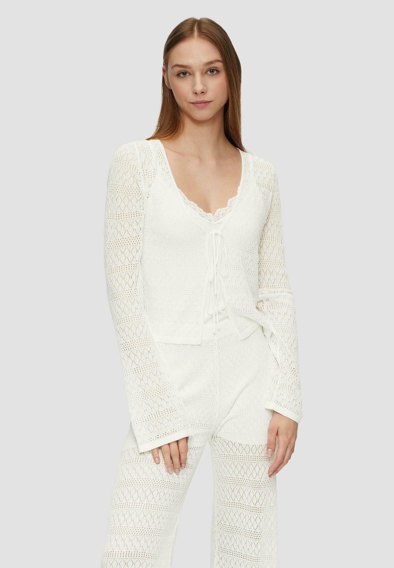 QS Strickjacke - ecru