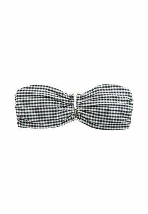 Bikini augšdaļa - black white gingham