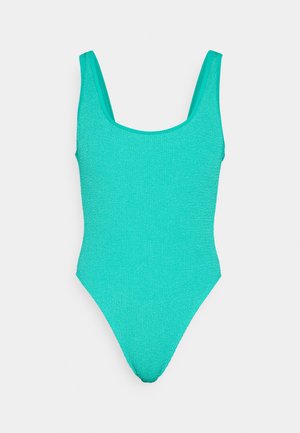 Good American, SQUARE NECK HIGH LEG - Swimsuit - jade green