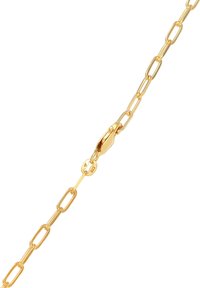 Bracciale a catena color oro con anelli ovali allungati e un sicuro fermaglio a gabbiano. Presenta un timbro "925" che indica il contenuto in argento sterling.