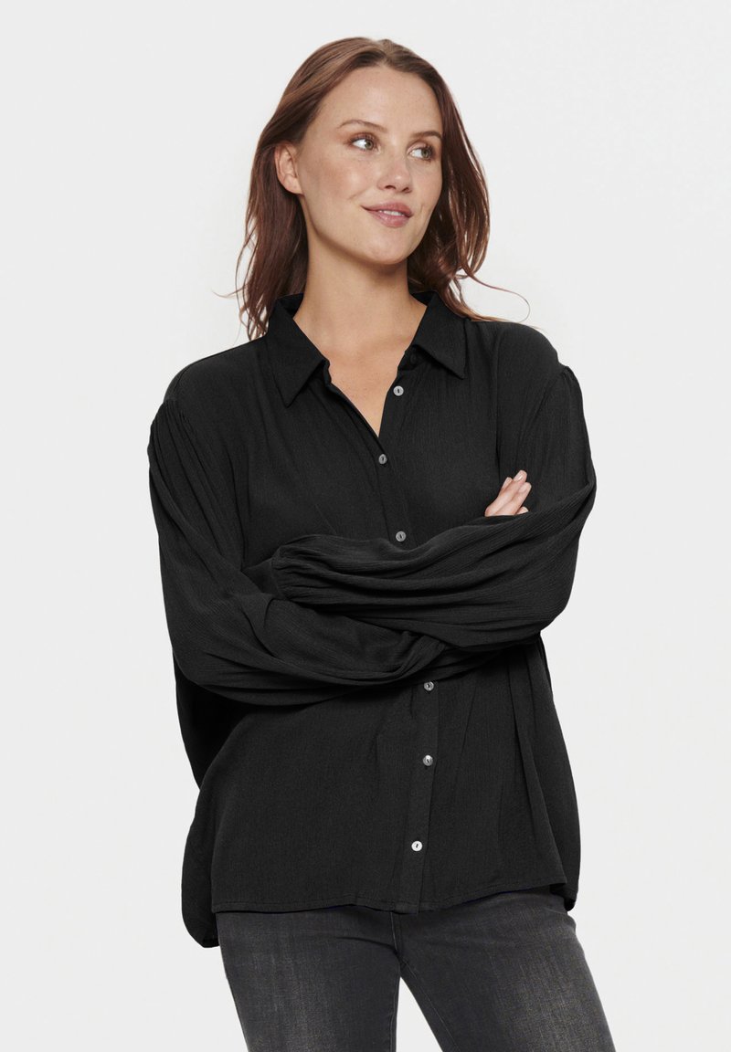 Saint Tropez ALBA - Blúzka so zapínaním na gombíky - black