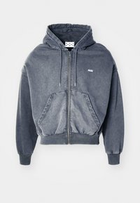 SHOULDERLESS HOODIE UNISEX - Zip-up sweatshirt - black