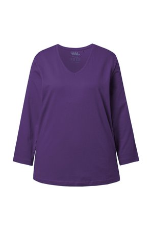 Ulla Popken, T-shirt à manches longues - deep violet