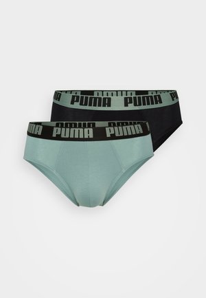MEN EVERYDAY BRIEFS 2 PACK - Braguitas - dark sage/black