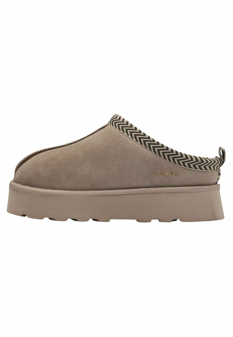 s.Oliver Pantoffels - light taupe