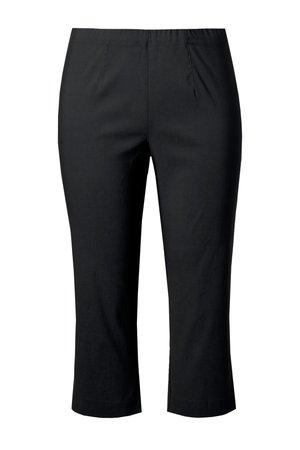 Ulla Popken, GROSSE 7/8 BENGALIN BENGALIN GERADER SCHNITT KNÖCHELLANG - Stoffhose - black