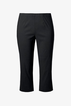 Ulla Popken, GROSSE 7/8 BENGALIN BENGALIN GERADER SCHNITT KNÖCHELLANG - Stoffhose - black