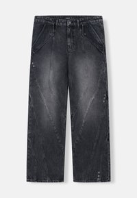 CUT BLACK WASHED  UNISEX - Széles szárú - black washed