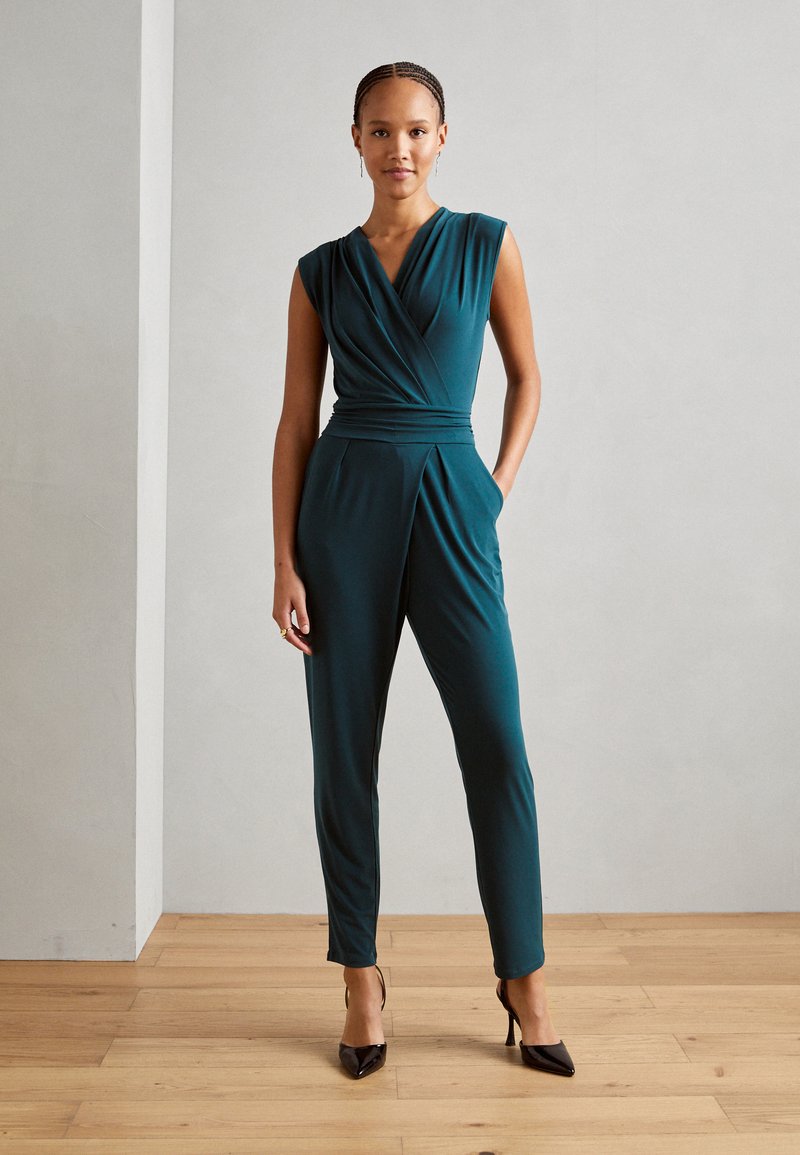 Esprit Jumpsuit dark teal green/mørkegrønn Zalando.no