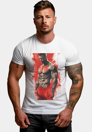 Print T-shirt - weiß