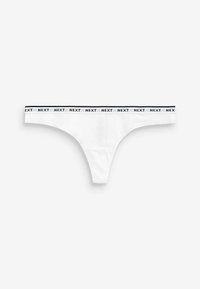 Next MONO PRINT RICH LOGO KNICKERS FOUR PACK - String - white grey pink light green