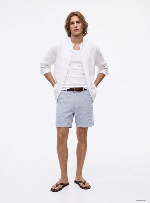 Terranova PANTALONE CORTO RIGHE - Shorts - var blu navy
