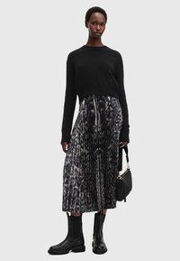allsaints jinx pleated dress Jinx Allsaints Sweater Dress AllSaints JINX PLEATED DRESS 2-IN-1 Day Dress  Taupe/brown