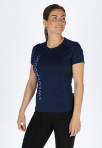 Swedemount TRAINING LOGO  - T-shirt till träning - navy melange lt blue melange