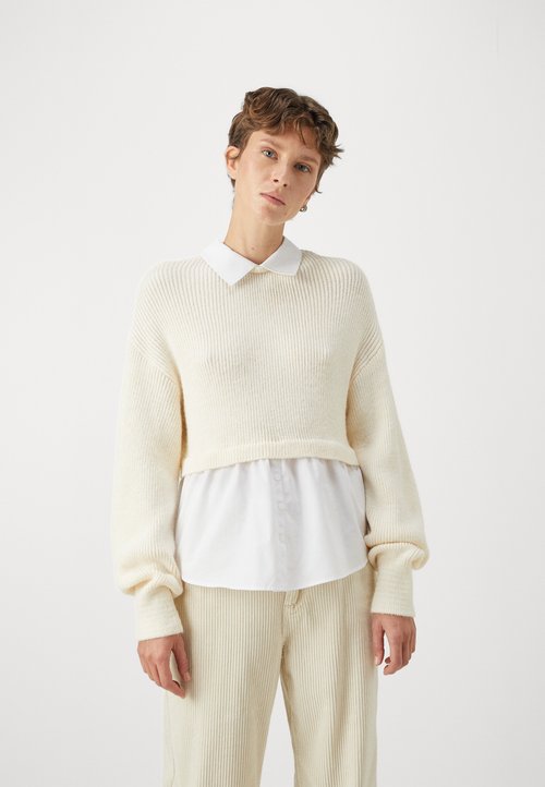 New Elanor L S Pullover Dark Grey Melange