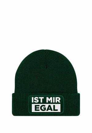 MIT PATCH SPRUCH IST MIR EGAL - Beanie - dunkelgrün