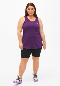 Active by Zizzi - MIT RUNDHALSAUSSCHNITT - Top - purple pennant Miniatuurafbeelding 1