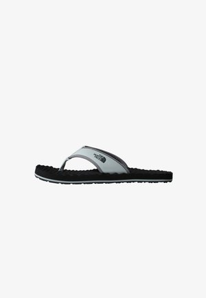 BASE CAMP - Sandálias em T - high rise grey tnf black