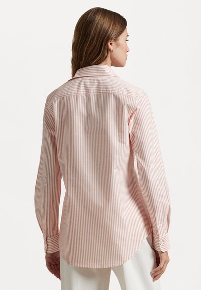 Polo Ralph Lauren STRETCH SLIM FIT STRIPED OXFORD SHIRT - Nööpidega pluus - white/orange