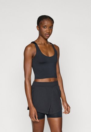 ESSENTIAL QUICK DRY CROPPED FITTED SLEEVELESS TOP - Top - black