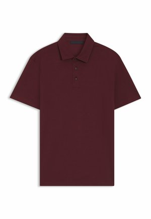 Polo shirt bordeaux in cotone morbido, con colletto classico, placket a tre bottoni e maniche corte. Tessuto liscio e colore uniforme.