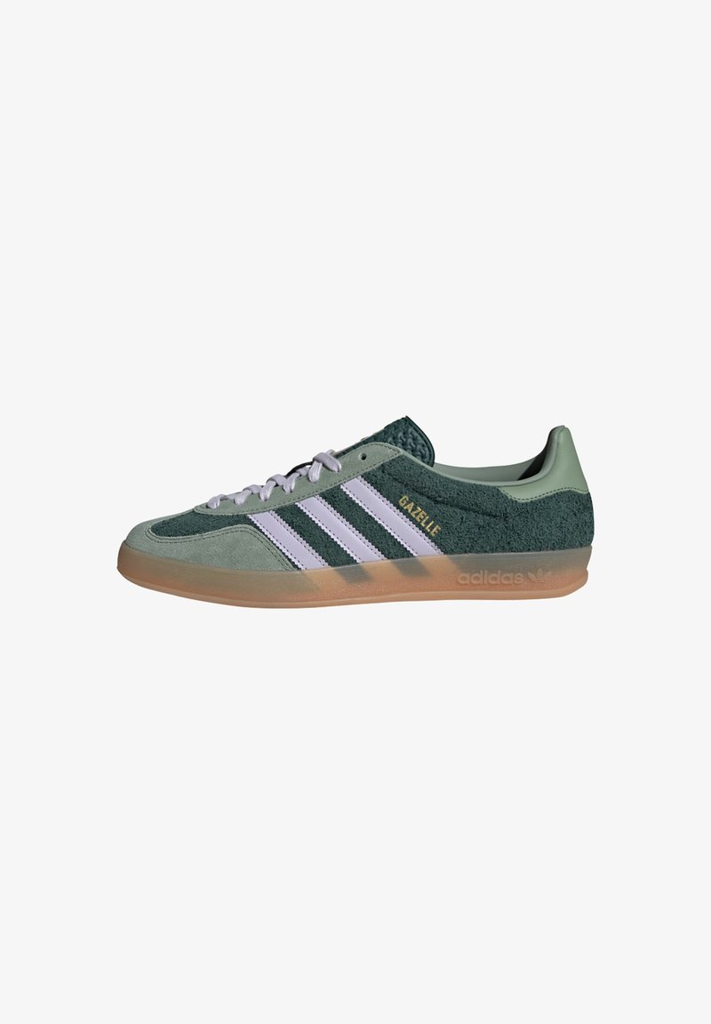 adidas Originals GAZELLE INDOOR UNISEX - Sporta apavi - mineral green silver dawn silver green
