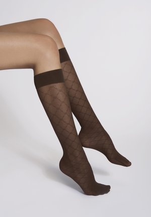Wolford SHEER PATTERN - Kniekousen - umber