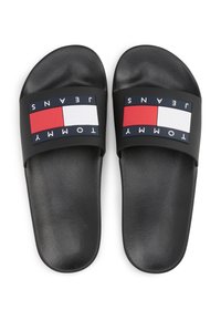 Tommy Jeans FLAG POOL - Strandpapucsok és -szandálok - black