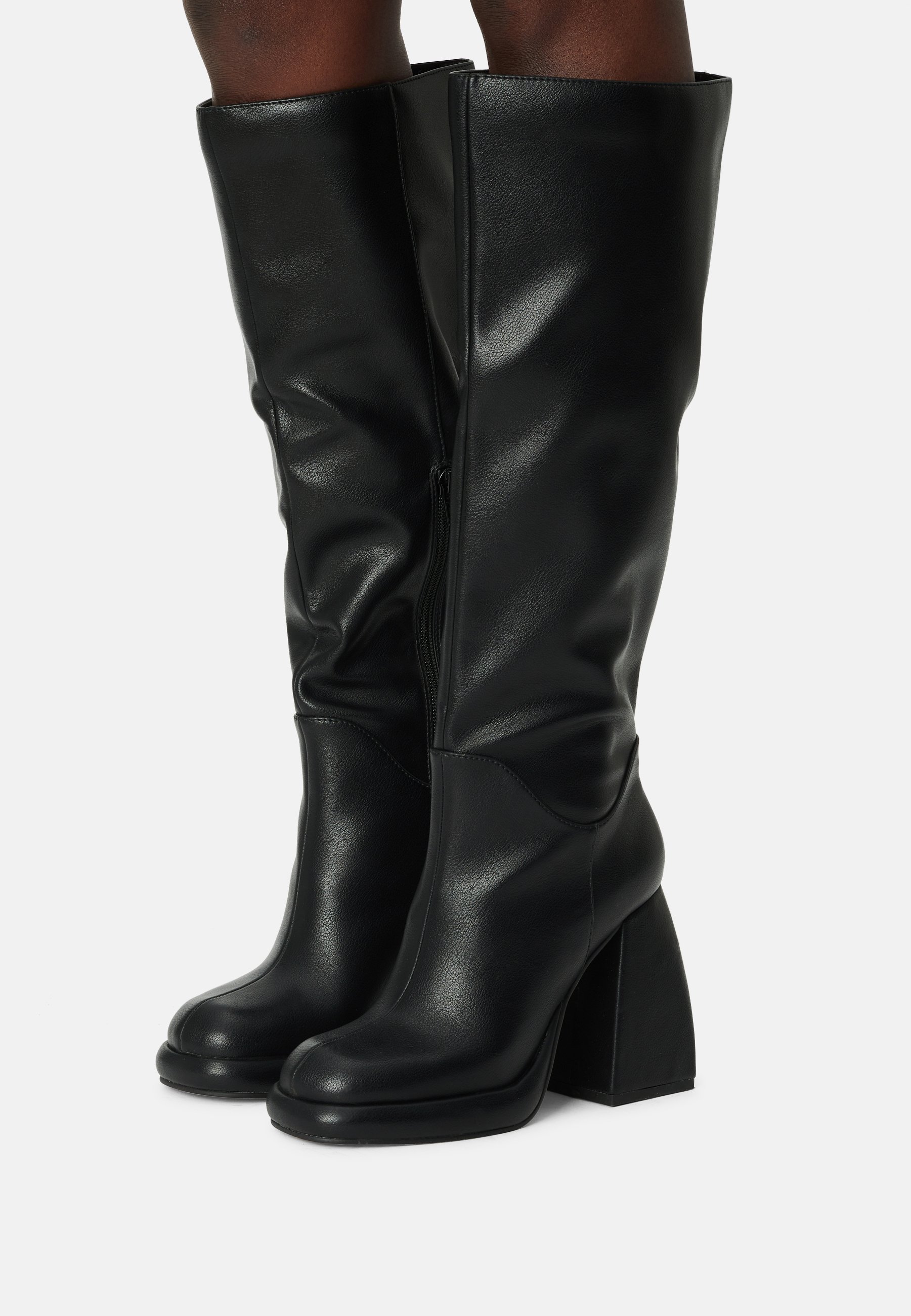 NA-KD RETRO PLATFORM - Plateaulaarzen - black/Zwart - Zalando.be