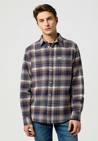 Wrangler LONG SLEEVE BRUSHED - REGULAR FIT - Skjorta - navy birch