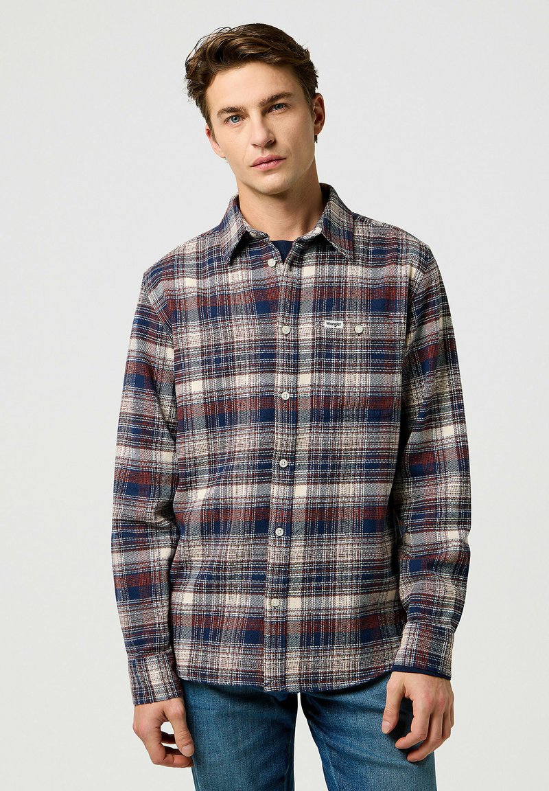 Wrangler LONG SLEEVE BRUSHED - REGULAR FIT - Skjorta - navy birch