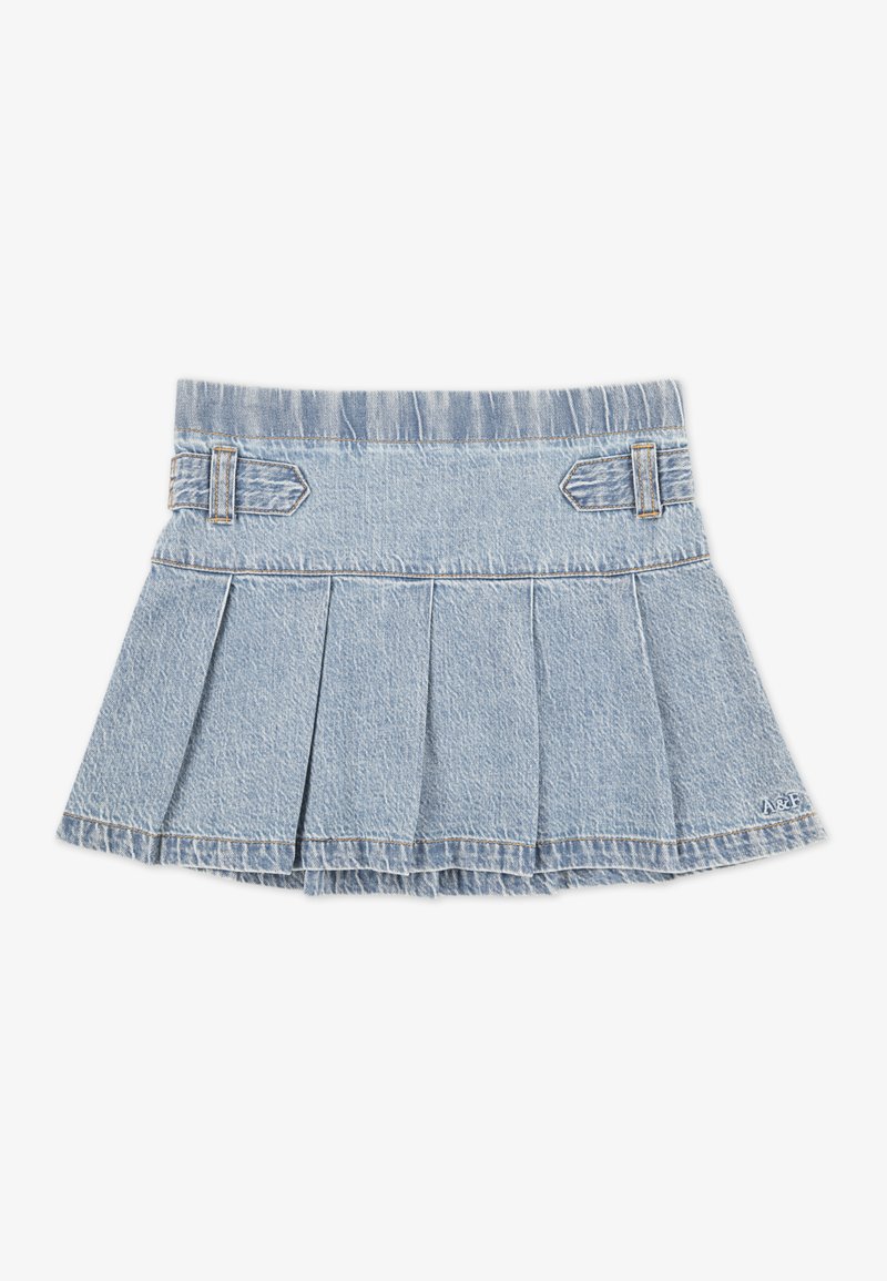 Abercrombie & Fitch PULL TAB PLEATED SKORT - Jupe en jean - twirl