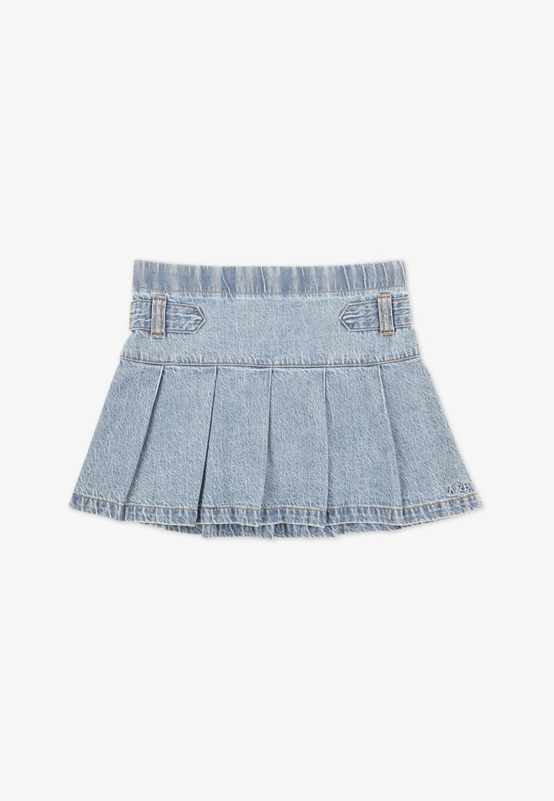 Abercrombie & Fitch PULL TAB PLEATED SKORT - Denim skirt - twirl