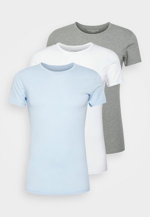 3 PACK - Maglietta intima - white/mid grey heather/sweet blue
